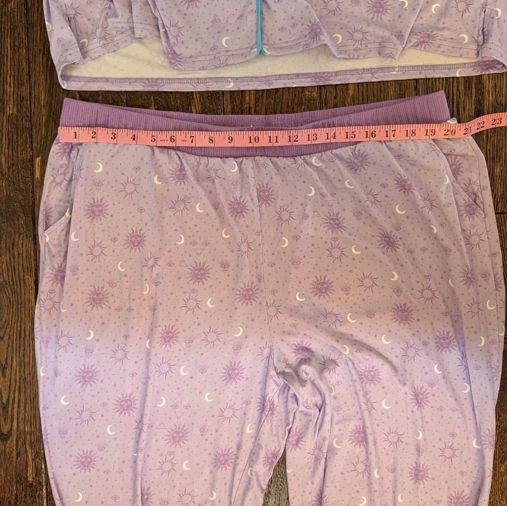 NWT Muk Luks Pajama Set Lavender Purple Celestial Themed - Picture 7 of 8